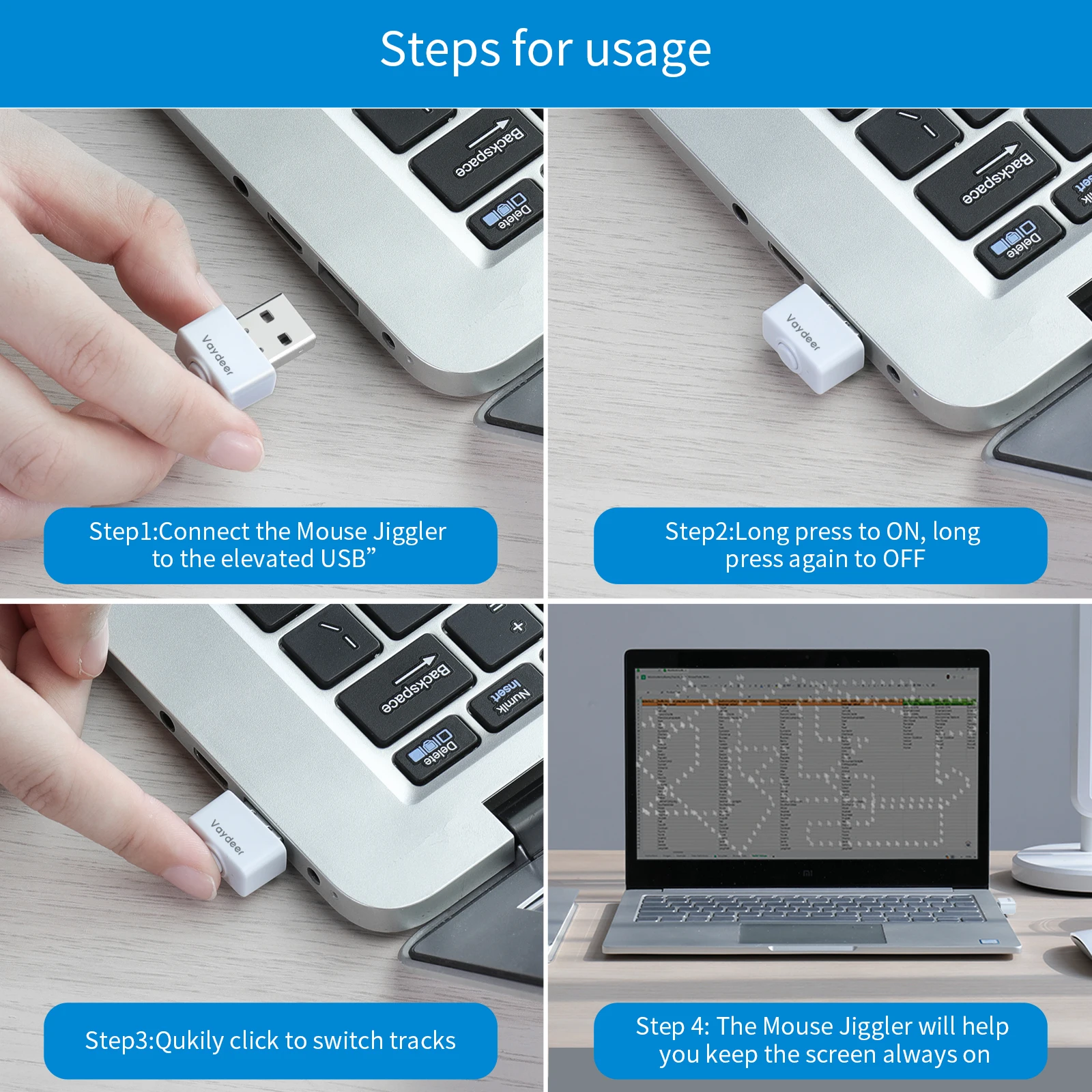 USB Mouse Mover: Prevent Sleep Mode with Multi-Track Simulation Description Image.This Product Can Be Found With The Tag Names Computer Peripherals, Mice Keyboards, Mouse, Mover supports