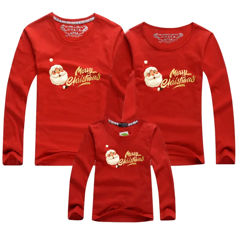 thumbnail image 1 of Ropa a juego para la familia, para Navidad, feliz año nuevo, madre, padre, hija, hijo, niños, ropa de manga larga, camiseta, 1 of 5