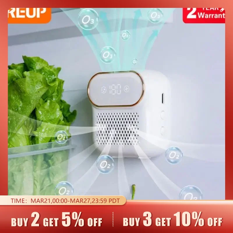 냉장고 탈취제, 공기 청정기, 신선도 유지, 충전식 탈취제, 가정용 주방 오존 발생기 