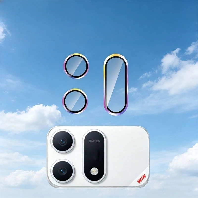 Premium Lens Protective Film with Metal Ring Camera Protector for Enhanced Durability and Clarity