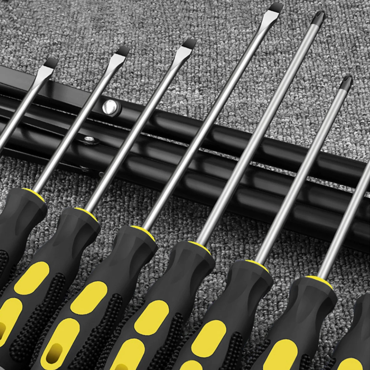 Multipurpose Handle Screwdrivers Set With Magnetic Insulated Security Repair Hand Tools Cross/Straight Type Mini Screw Driver