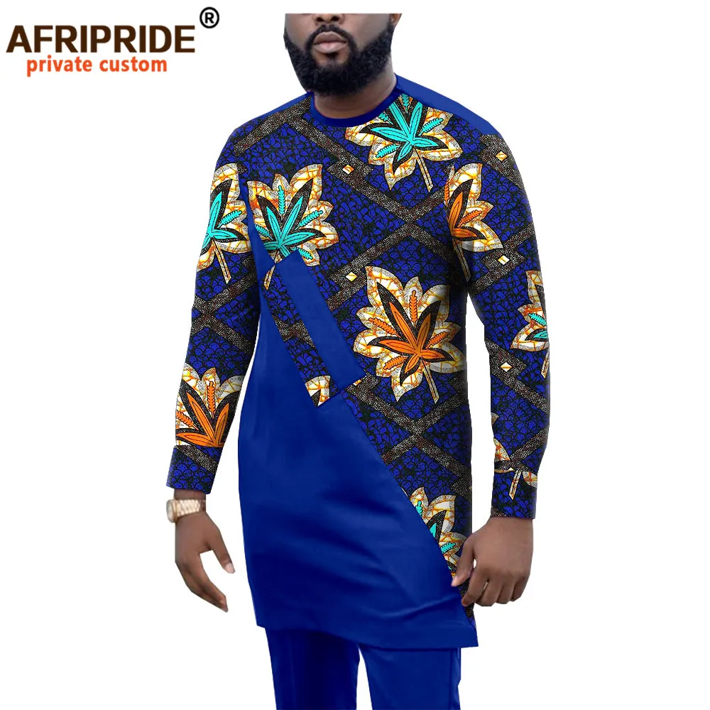 African Outfits for Men Print Shirts and Print Pants Set Dashiki Tracksuit Men African Clothing Sweatsuits AFRIPRIDE A1916058