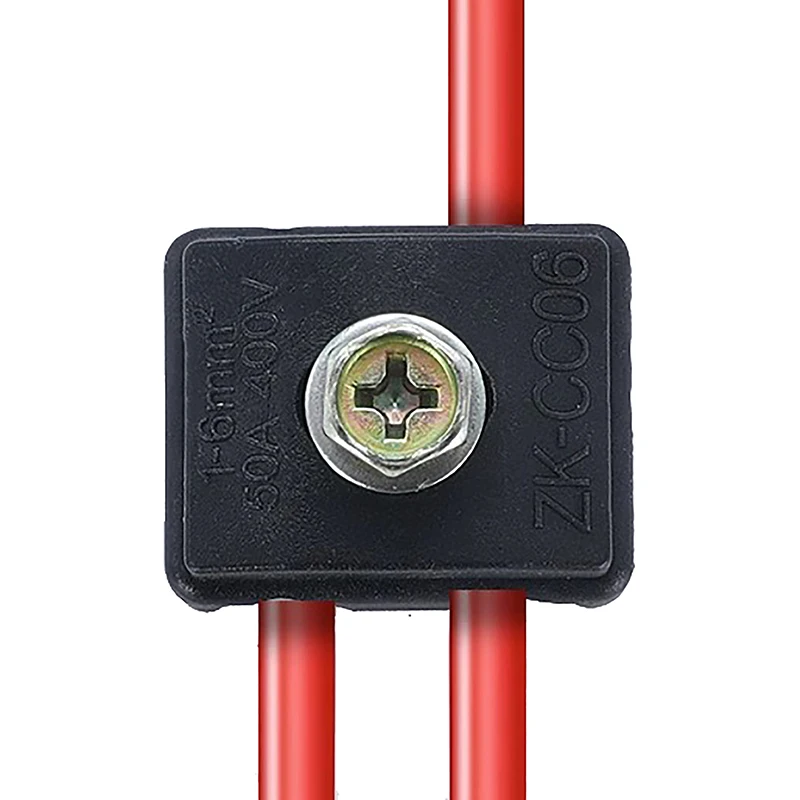 50A Insulated Puncture Wire Clip 400V Break-proof T-shaped Terminal Splitter Wire Clamp Connector Suit For 1-6mm Square