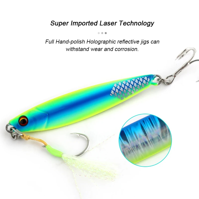 FJORD 20g 30g 40g 60g Metal Jig Shore Casting Hard Bait Scale Tail Night Glow Sea Fishing Lure Artificial Bait Fishing Equipment - Image 6