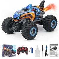 2.4G Remote Control Cars Monster Truck RC Car Electric Trucks Stunt Cars with Light Sound Spray Toys for Boys Kids Children Gift 1