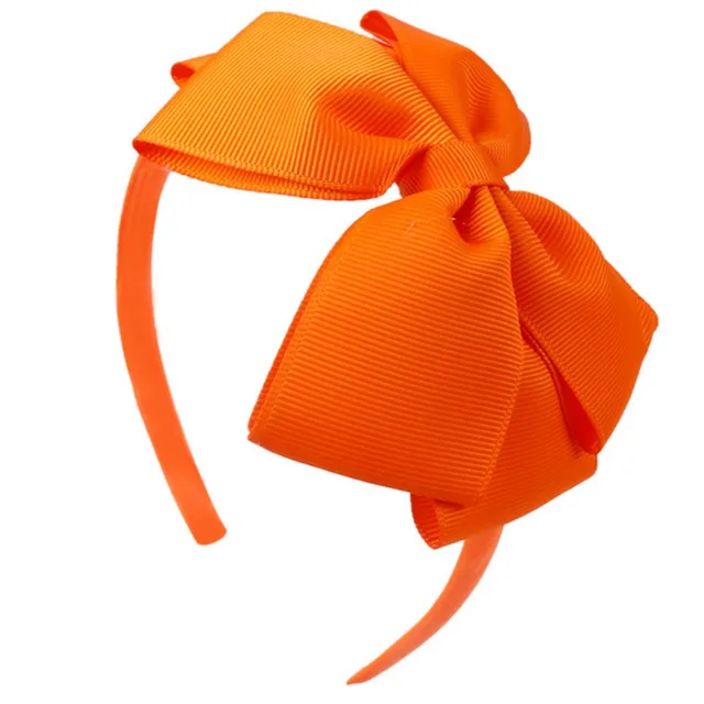 Oaoleer Hair Accessories 4'' Bow Hairband for Girls Handmade Solid Ribbon Headbands with Satin Hoops Kids' Daily Life Headwear 13