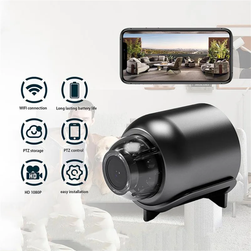 Mini Surveillance Camera X5 Mini Camera 720P Clear Night Vision Lightweight Portable Premium Cams Motion Detection Wireless Surveillance Camera