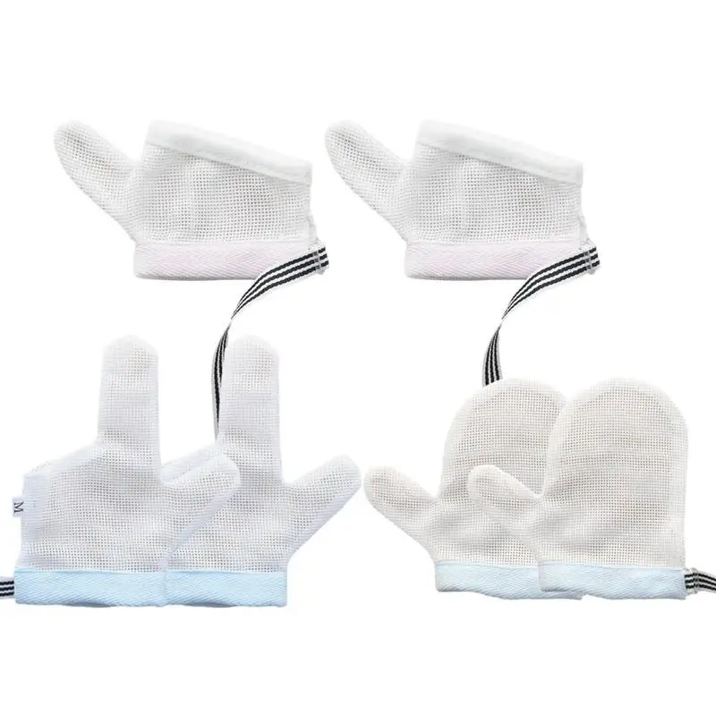 1 Pair Of Physical Anti Eating Gloves For Babies Thumbs For Babies Hand Addiction Children Finger Biting Gloves Children