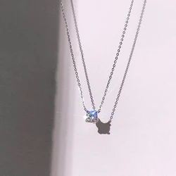 Elegant 14k Gold Plated Sterling Silver Zircon Choker Necklace (NK033 4M Silver)
