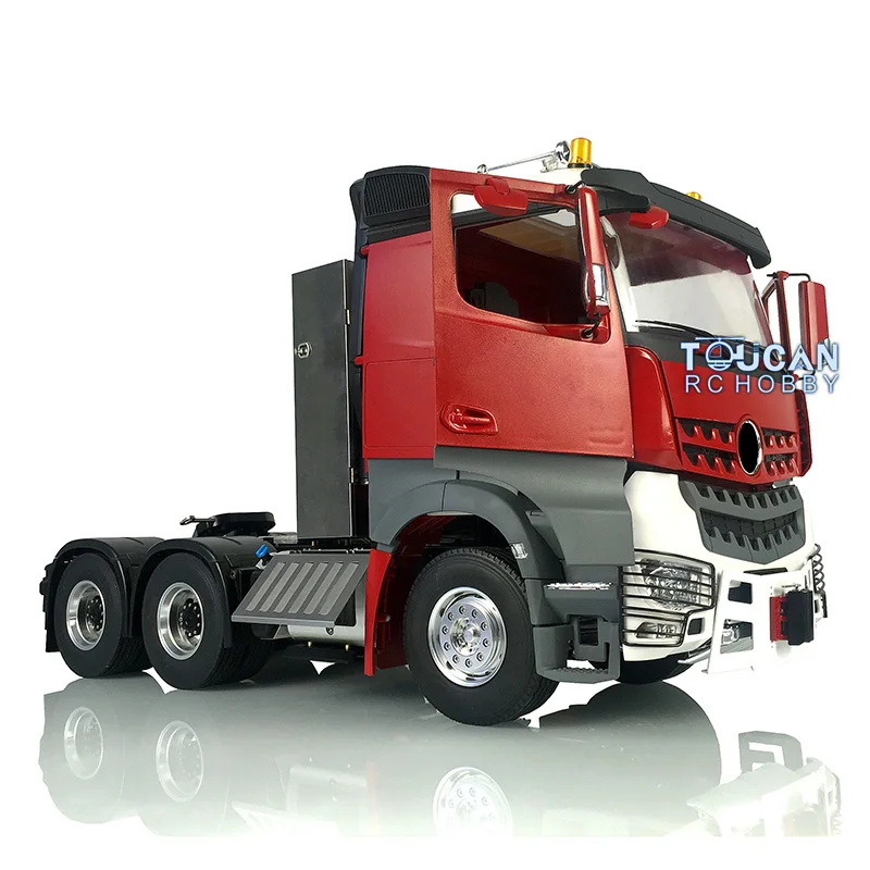 LESU Tractor Truck 1/14 RC Car 6*6 Metal Chassis Painted Cabin Model Roof Light Motor Servo Toolbox Pedal W/O Radio THZH0829 5