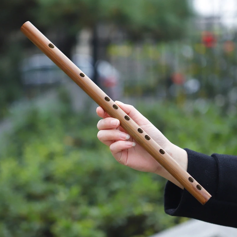 ABJX New Key Meibet Mini Piccolo Velvet Bag Tune Bamboo Flute National Musical Instrument Flute