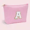 Makeup Pouch Waterproof Letter Cosmetic Storage Bags with Zipper Closure Capacity Makeup Organizer Pouches for Set of 2 Cosmetic 6