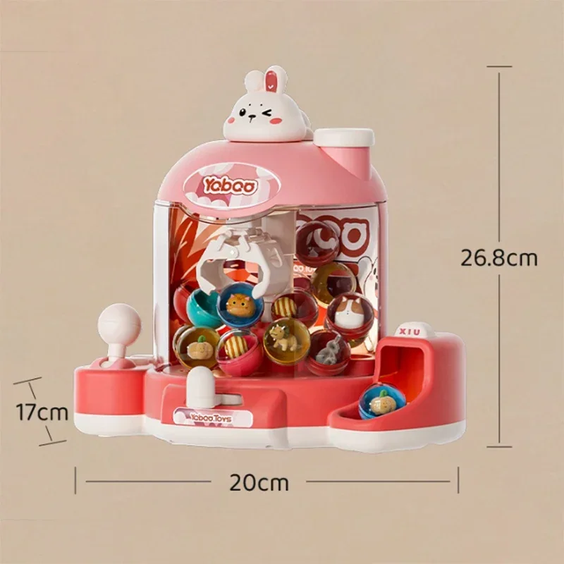 Mini Doll Machine Toy Kids Clip Doll Claw Machine Doll Grabber Arcade Claw Crane Machine with Music And Lighting 6