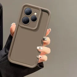 Luxury Candy Matte Soft Cover - Anti - Fall Prevention Phone Case for Infinix Smart 8Pro (Coffee)