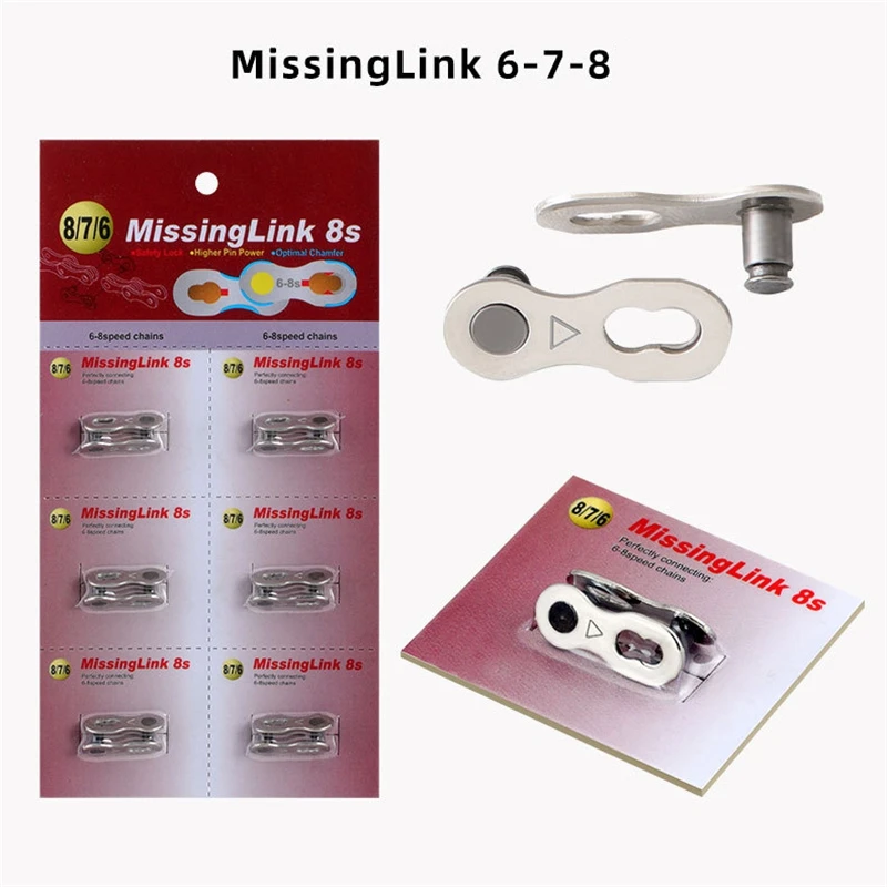 

TOOPRE Mountain Bike Steel Chain Quick-Link Iamok Silver 28g 6/7/8/9/10/11S Missing Link for SHIMANO Bicycle Parts