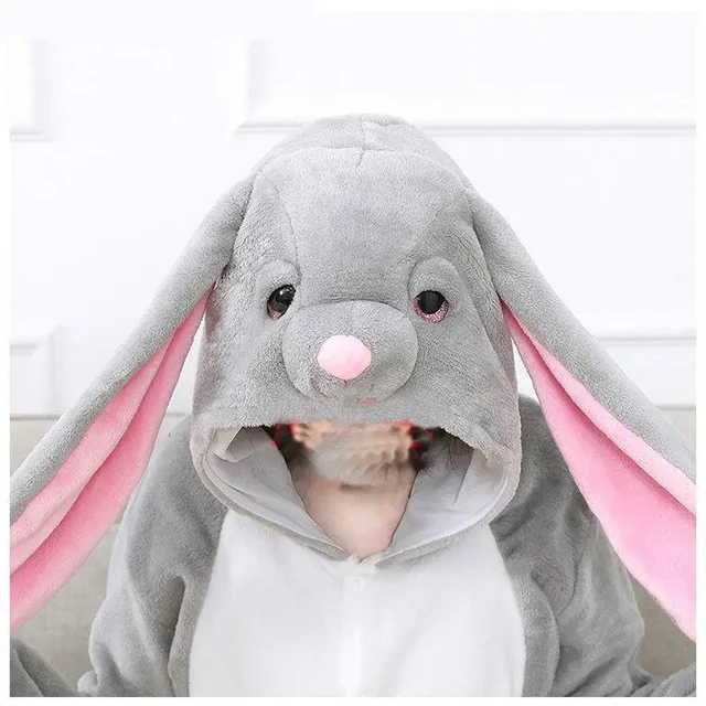 Pijamas de unicornio de animales para adultos, ropa de dormir de invierno,  Kigurumi, Panda, conejo, Lobo, Onesies, disfraces de Anime, Mono -  AliExpress