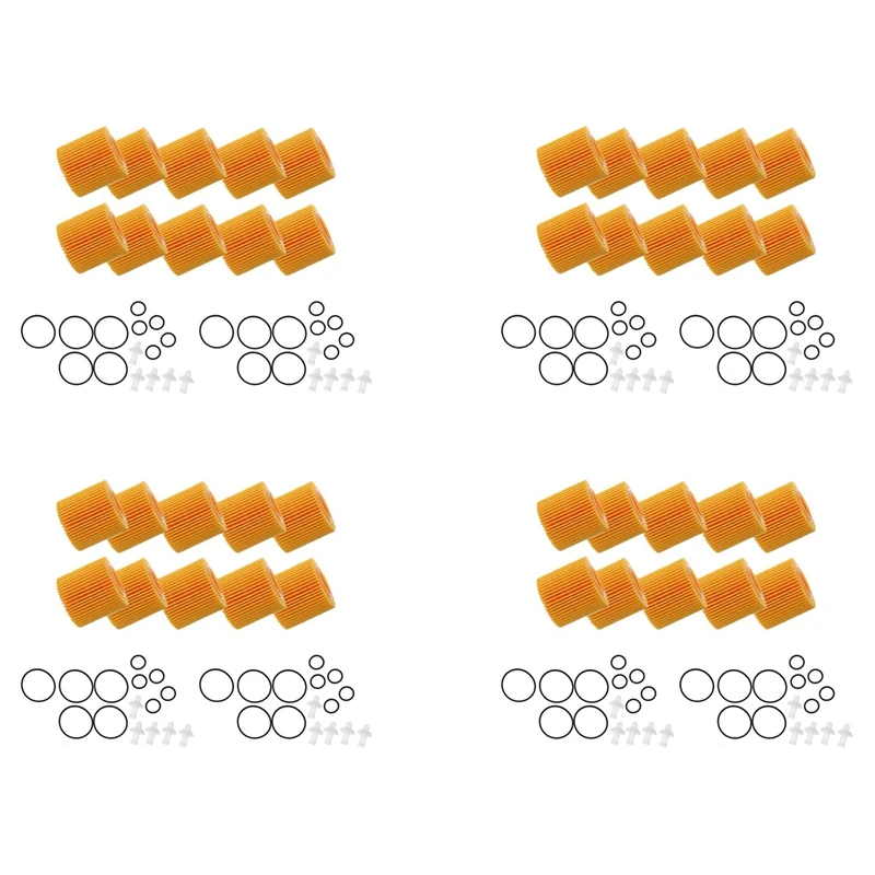 40Pcs רכב מנוע שמן מסננים עבור טויוטה C-HR 2018 2019 2.0L פונטיאק Vibe 2009-2010 קורולה פריוס 1.8L מסנני 04152YZZA6