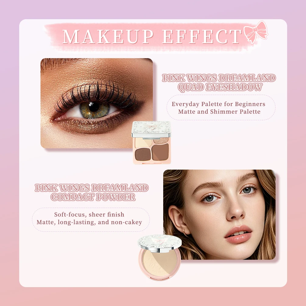 ART VALUE Makeup Sets Include 3 Lipgloss Tint,1 Blush,1 Eyebrow Tint,1 Eyeshadow Palette,1 Pressed Powder,1 Highlighter Powder - 2