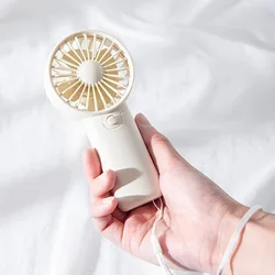 Compact Handheld Fan - Lightweight and Portable for Office, Outdoor, and Travel Use (WHITE)