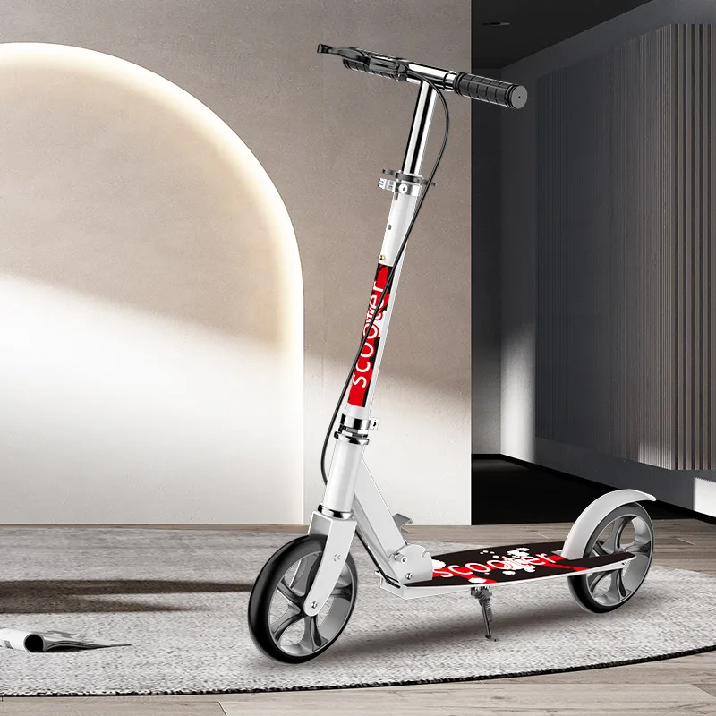 Portable Foldable 2 Wheel Hand Brake Outdoor Urban Campus Transportation Skateboard New Youngsters Non-electric Kick Scooter