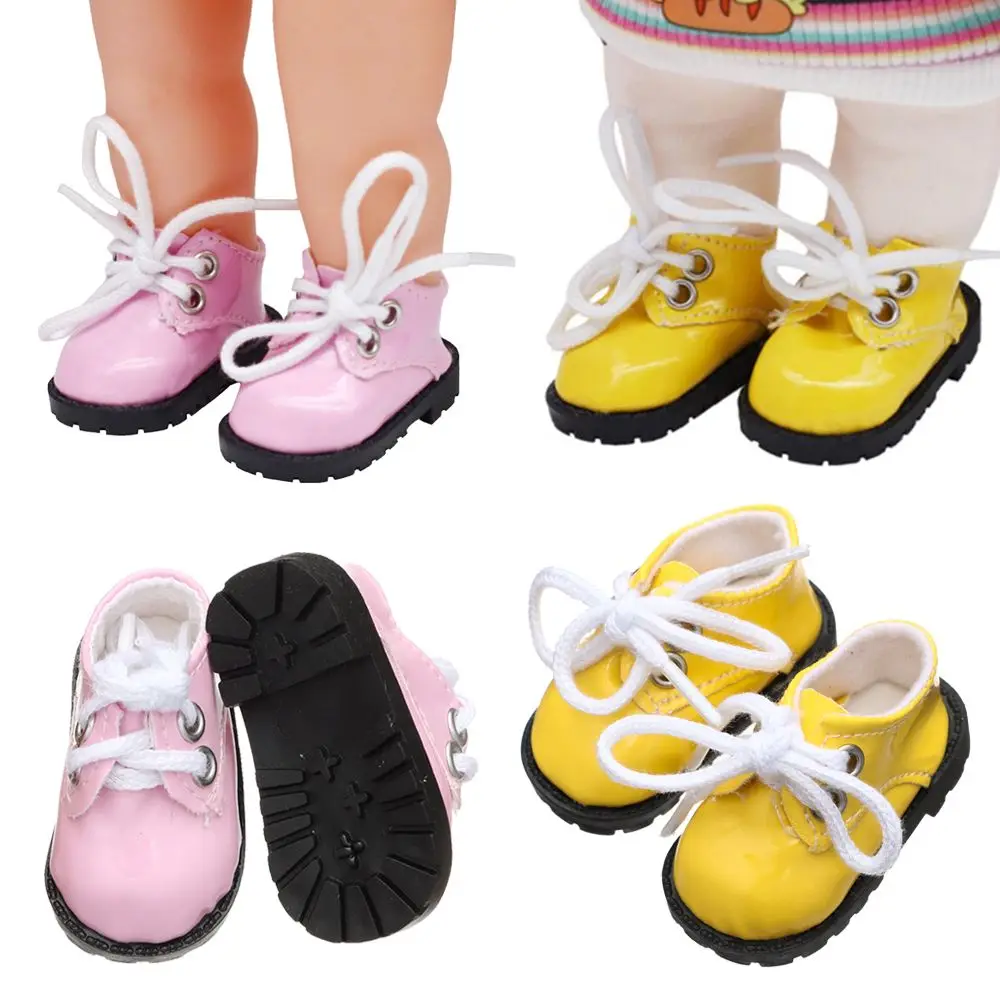 Bright Leather Doll Shoes and Mini Clothing Fashion Set