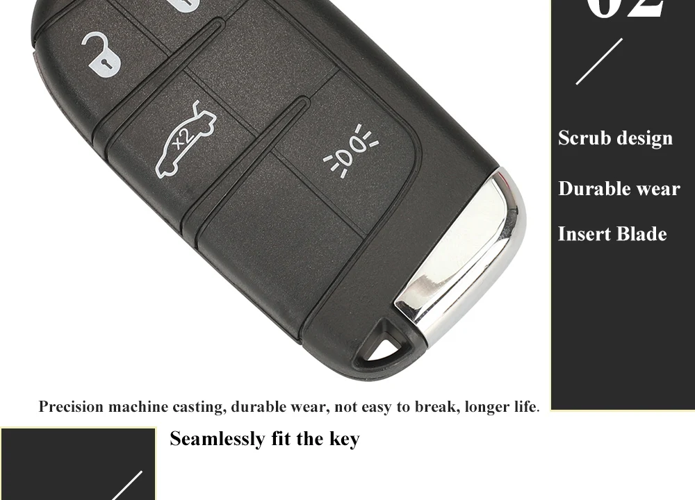 Keyforkess Aftermarket 3/4/5BTN chiave per auto a distanza per Fiat 500 500L 500X 2016 2017 2018 2019 Smart Fob Control 433MHz 4A Chip SIP22 - Sa969e4b0ecbd47919b6a41d8be455302a