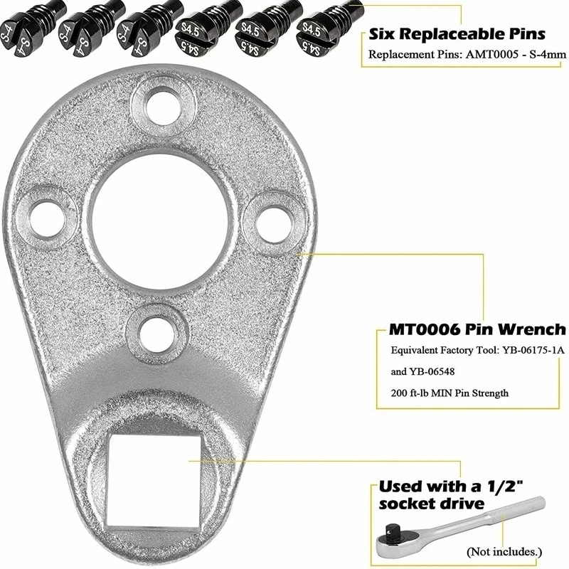 TML Outboard MT0006 Trim/Tilt Pin Wrench 32mm X 4mm Trim/Tilt Caps on Hydraulic Cylinders For Yamaha,Suzuki,Johnson,Honda Tools