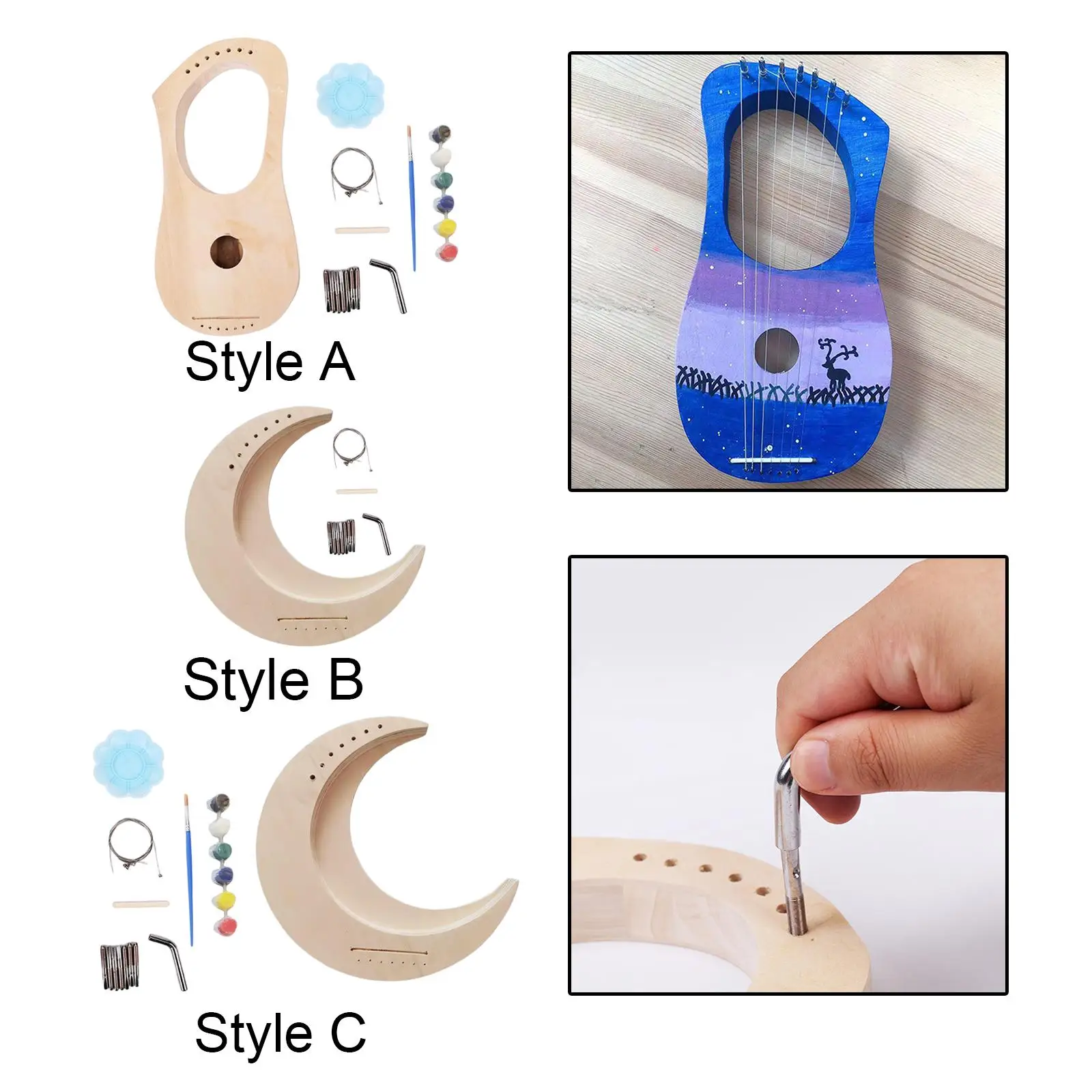 7 String DIY Set Strings Instrument Accessories DIY String Lyre Harp for