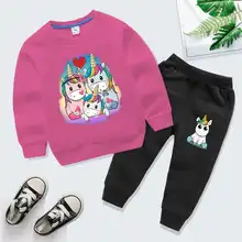 

Children Boys unicorn Clothing Set Autumn Children Cartoon Hoodies Tops+Long Pants 2PCS Suit Kids Cartoon Outfits 2-14 Years