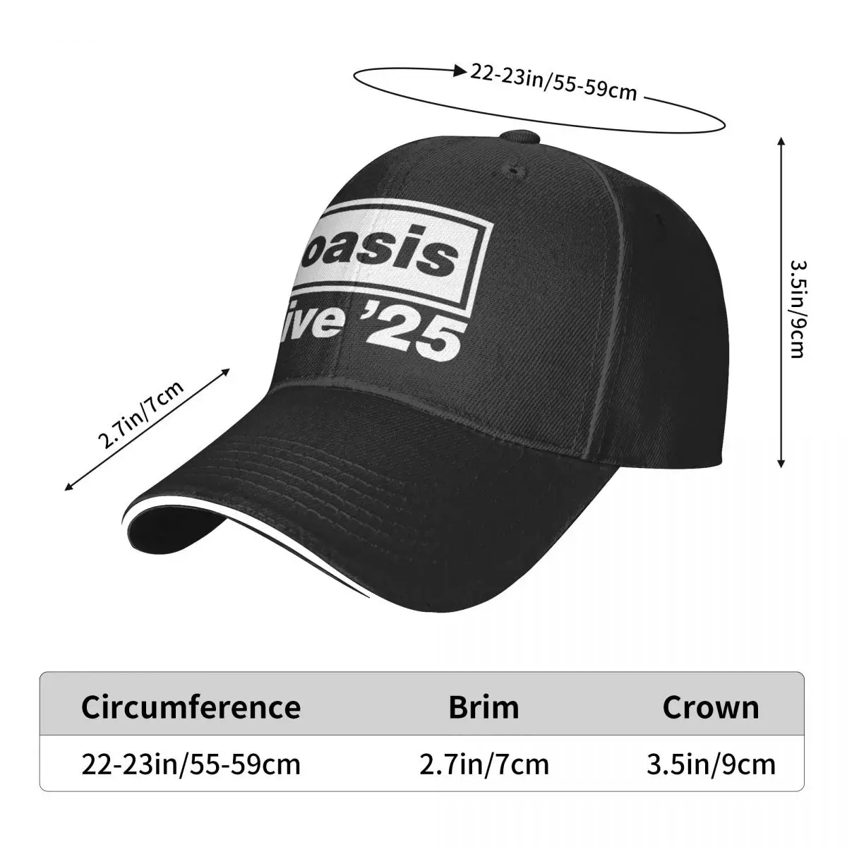 Unisex O-Oasis Live '25 Rock Band Fans Trucker Cap Casual Versatile Baseball Cap for All Season