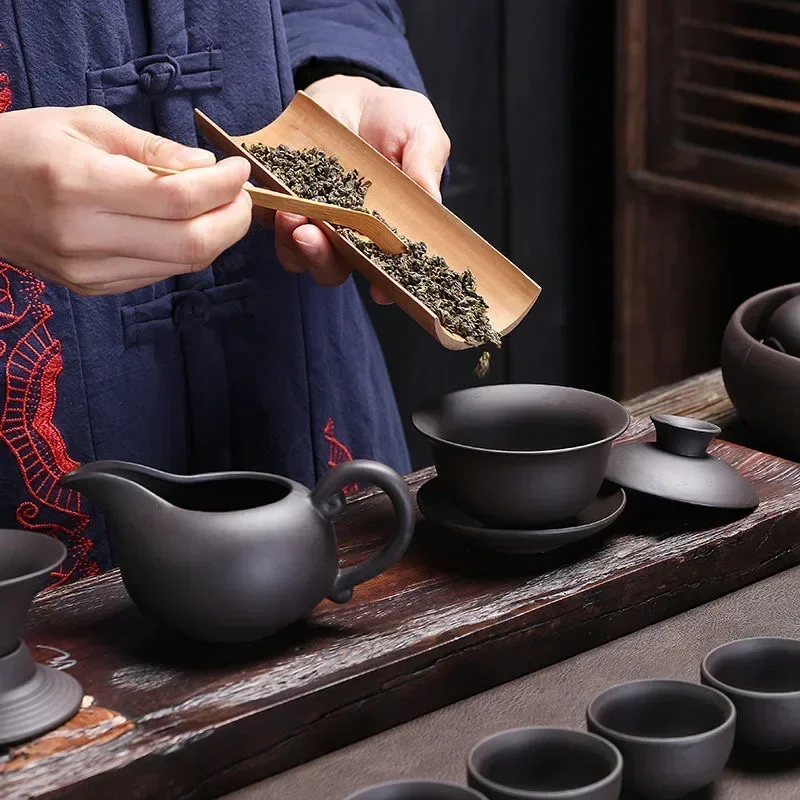 Purple Clay Chinese Kung Fu Tea Set Yixing Teapot Tea Pot Cup Zisha Gaiwan Kettles Ceremony Drinkware Teaware Set
