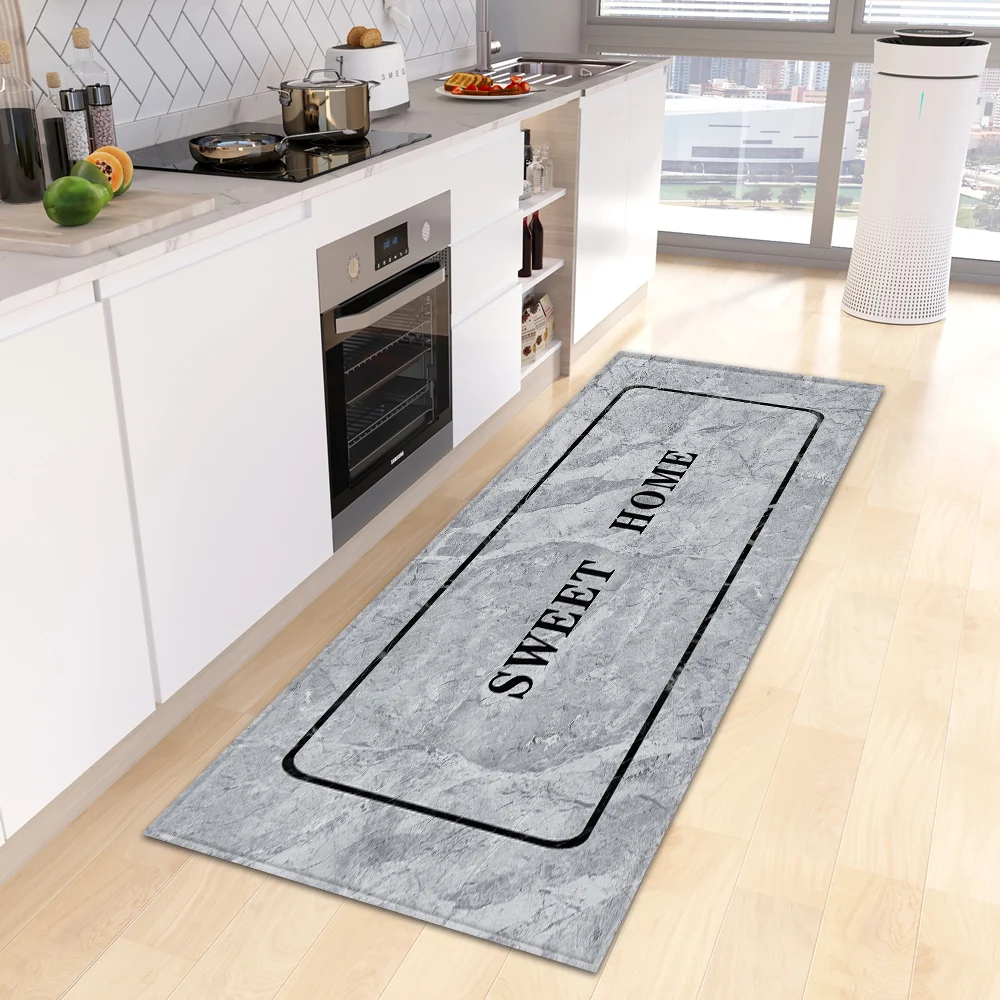 Modern Kitchen Mat Home Hallway Entrance Doormat Living Room Children Bedroom Floor Decor Carpet Bathroom Door Non-Slip Foot Rug