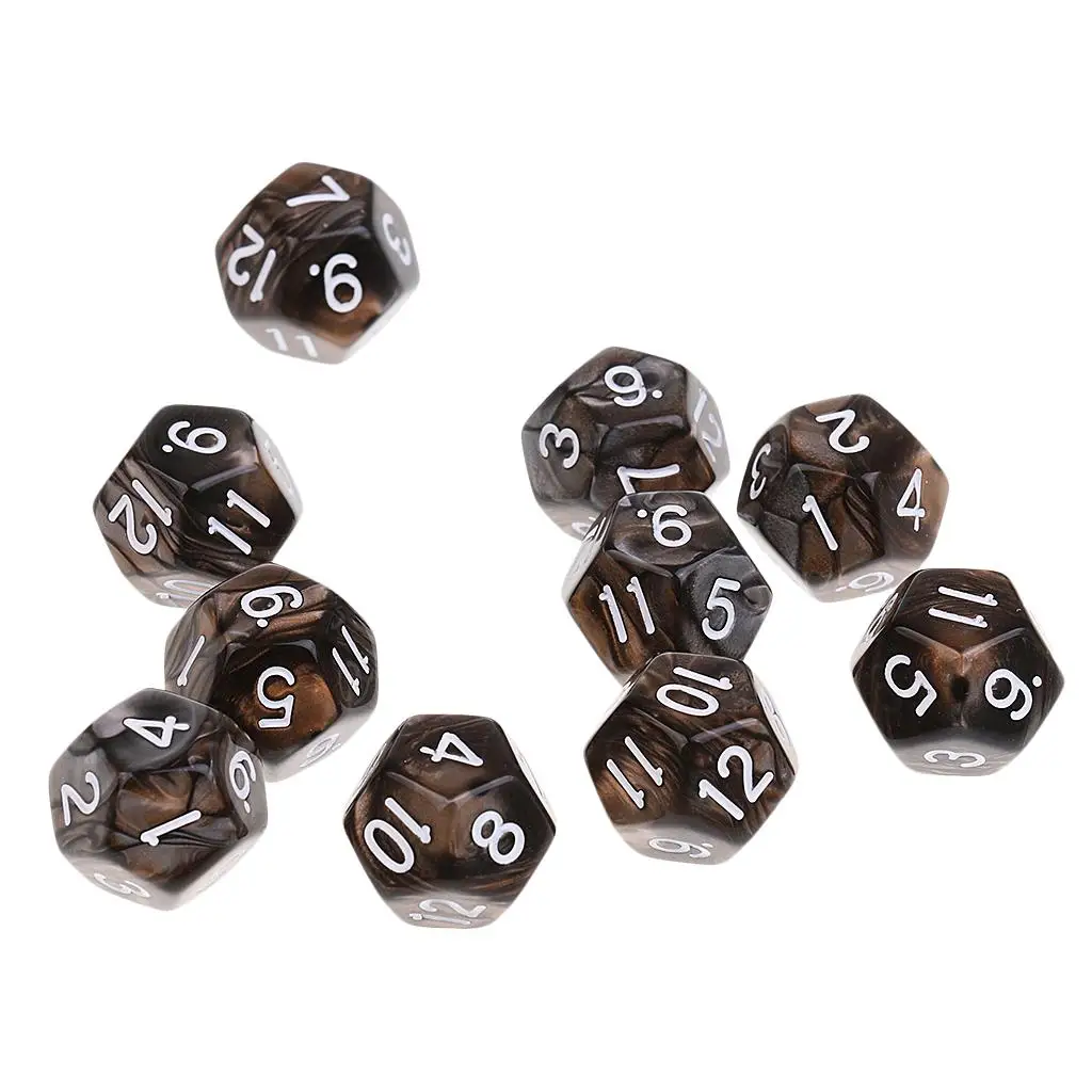 10pcs / Set Acrylic D12 Polyhedral Conical Games for / / / RPG / Role