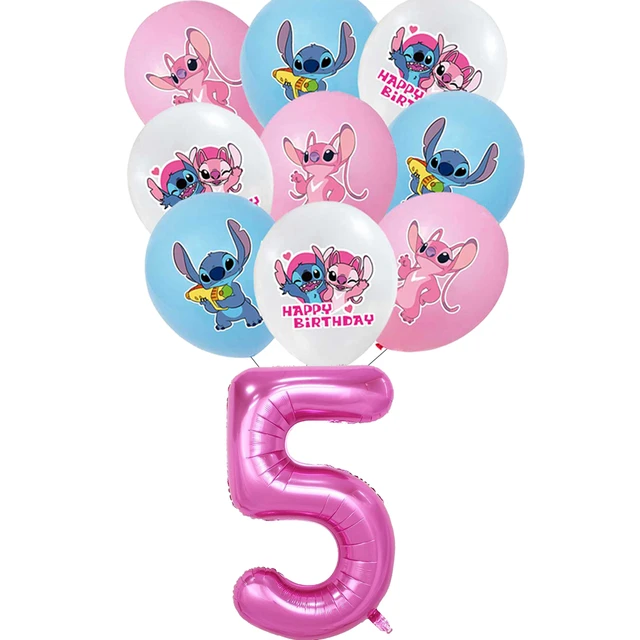 Ensemble de ballons en aluminium Disney Stitch pour filles, fournitures de  dessin animé, CAN O et Pink Stitch, décoration de fête d'anniversaire,  cadeaux - AliExpress