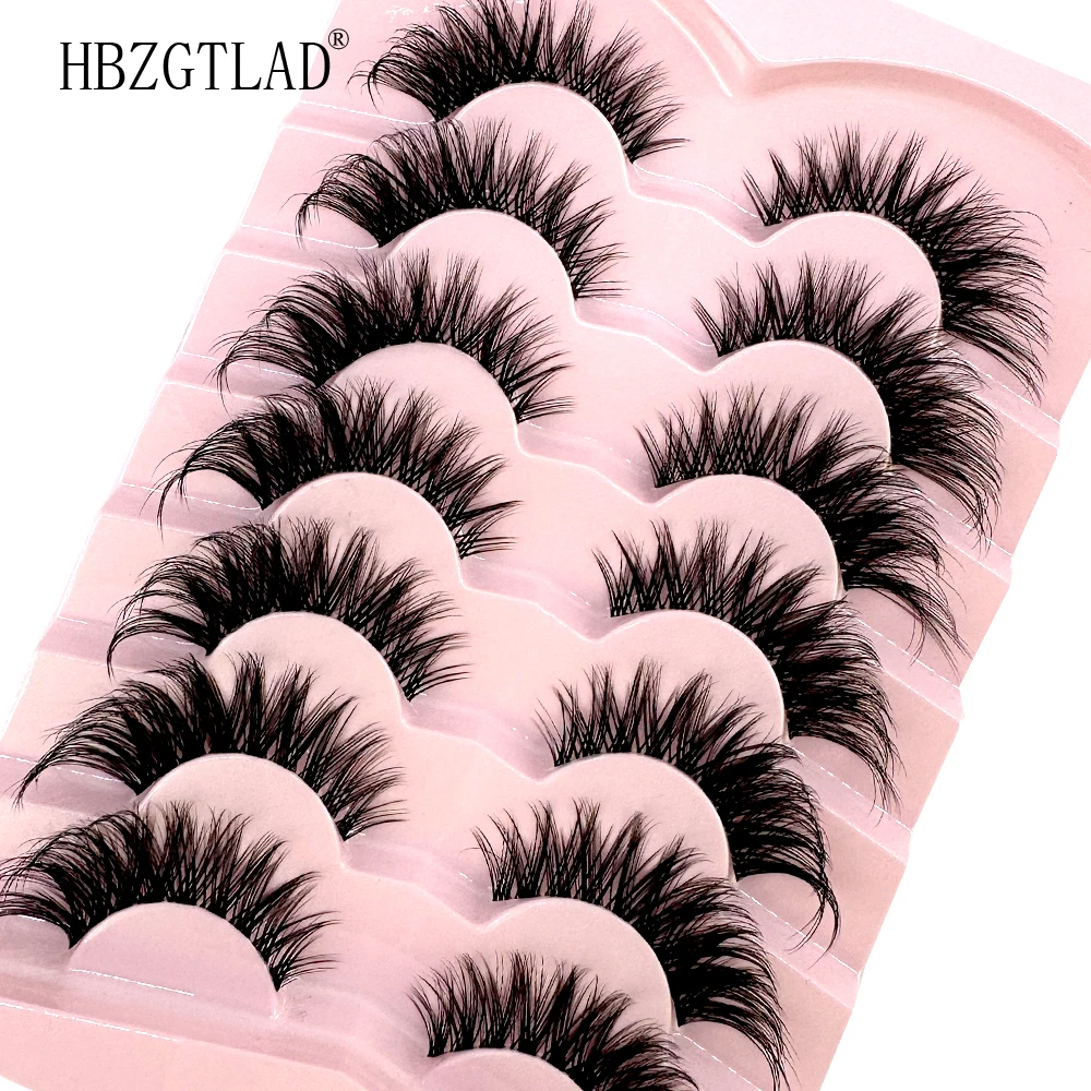 

7PairsCat Eye ресницы манга Lashes 3D прозрачная лента Lashes натуральные половинки ресниц конец глаз удлиненные норковые ресницы пушистые ресницы