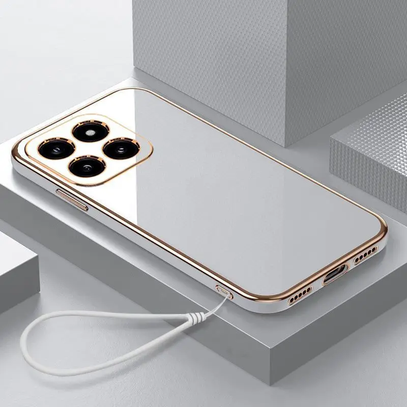 Enhanced Shockproof Silicone Back Cover with Electroplated Edges
