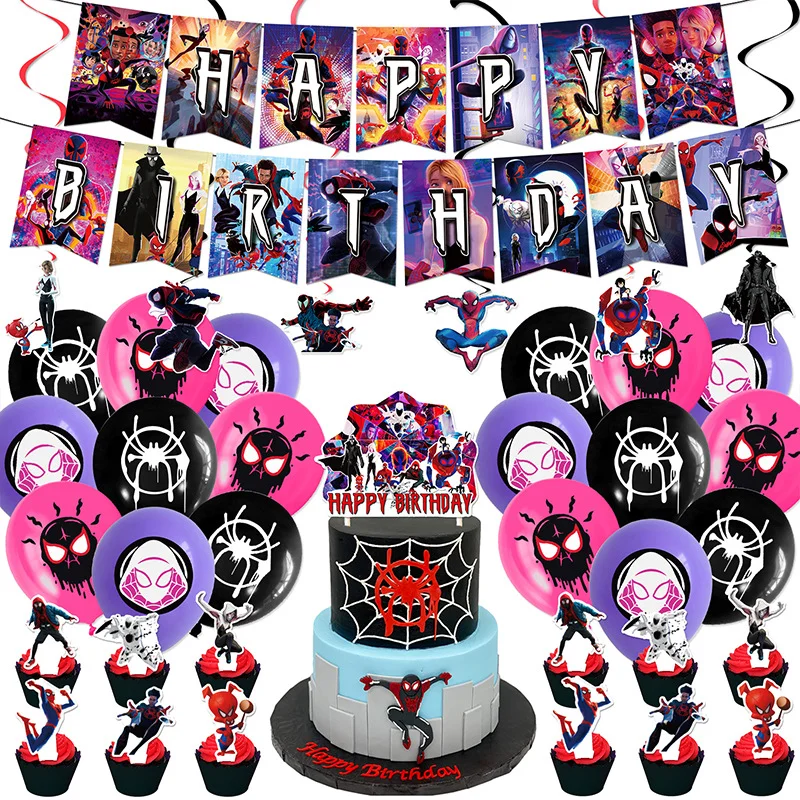 https://ae01.alicdn.com/kf/Sa96ac80d106f44f59b5ff9cd4faddba2I/Spidermans-Across-The-Spider-verse-Birthday-Supplies-Decoration-Baby-Shower-Decor-Banner-Cake-Toppers-Miles-Morales.jpg