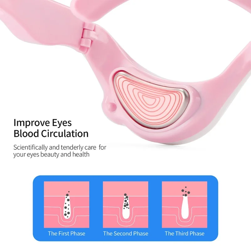 Electric Intelligent Eye Bag Massager, Hot Compress Vibration Eye Protection Device, Beauty Eye Fading Wrinkles and Dark Circles