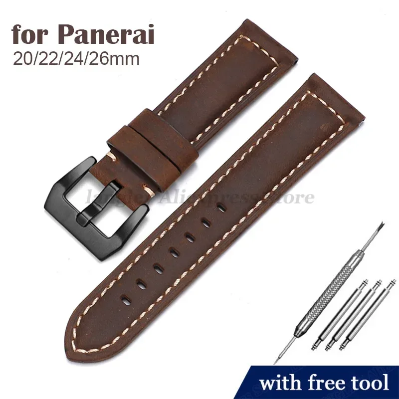 Genuine Leather Watchband Bracelet Strap - Premium Accessory in Multiple Sizes