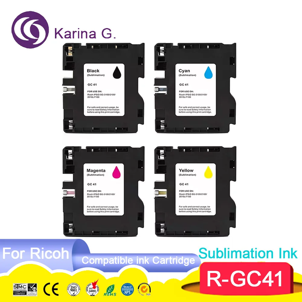Sublimation ink cartridge Compatible for GC41 Suit for For  SG 3110DNw/3110SFNw/