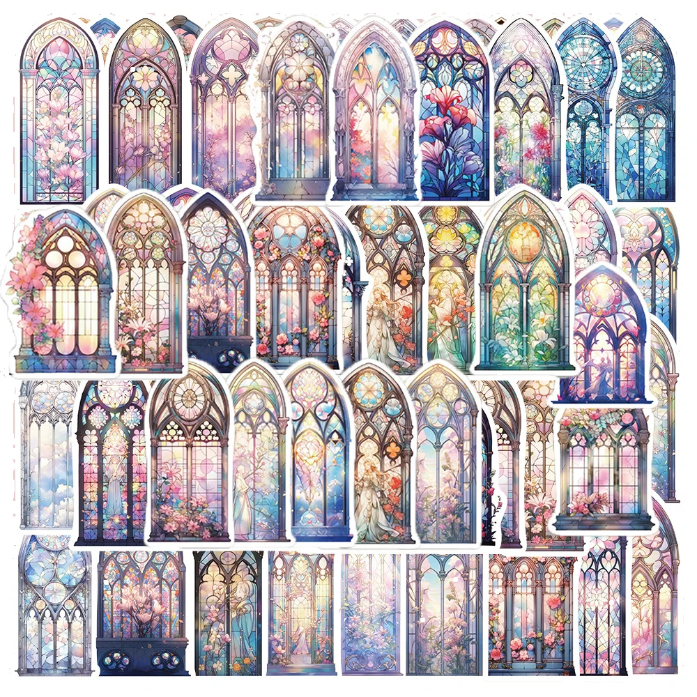 10/50Pcs Anime Window Cartoon Aesthetic Varied Stickers Pack for Kids Travel Luggage Phone Skateboard Decoration Graffiti Decals