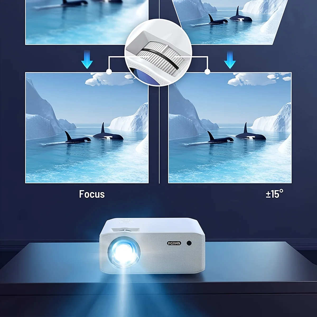 5G WiFi Wireless Native Full HD 1080P Projector Home Theater Video Projector Portable Outdoor