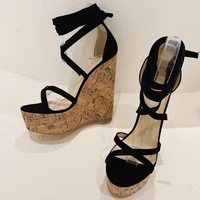 Eilyken Summer Fashion Ankle Lace-up Platform Wedges Women Sandals Hollow Out High Heels Open Toe Banquet Shoes - Image 4