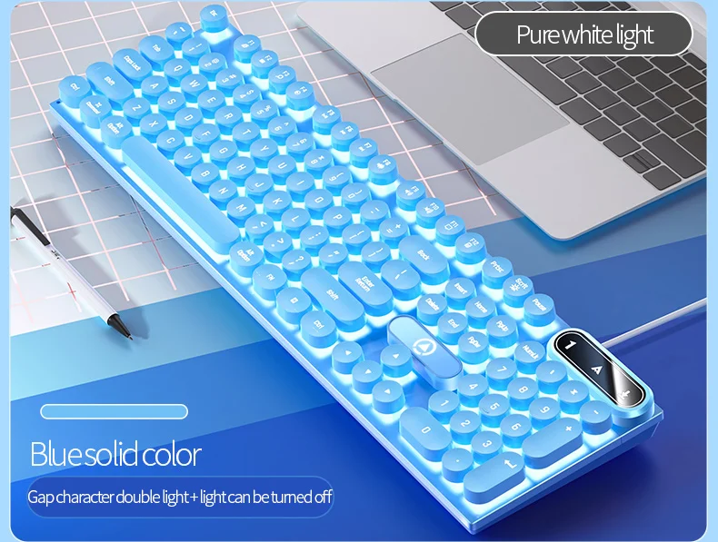 escrever, 104 chaves, teclado prendido, cor combinando,