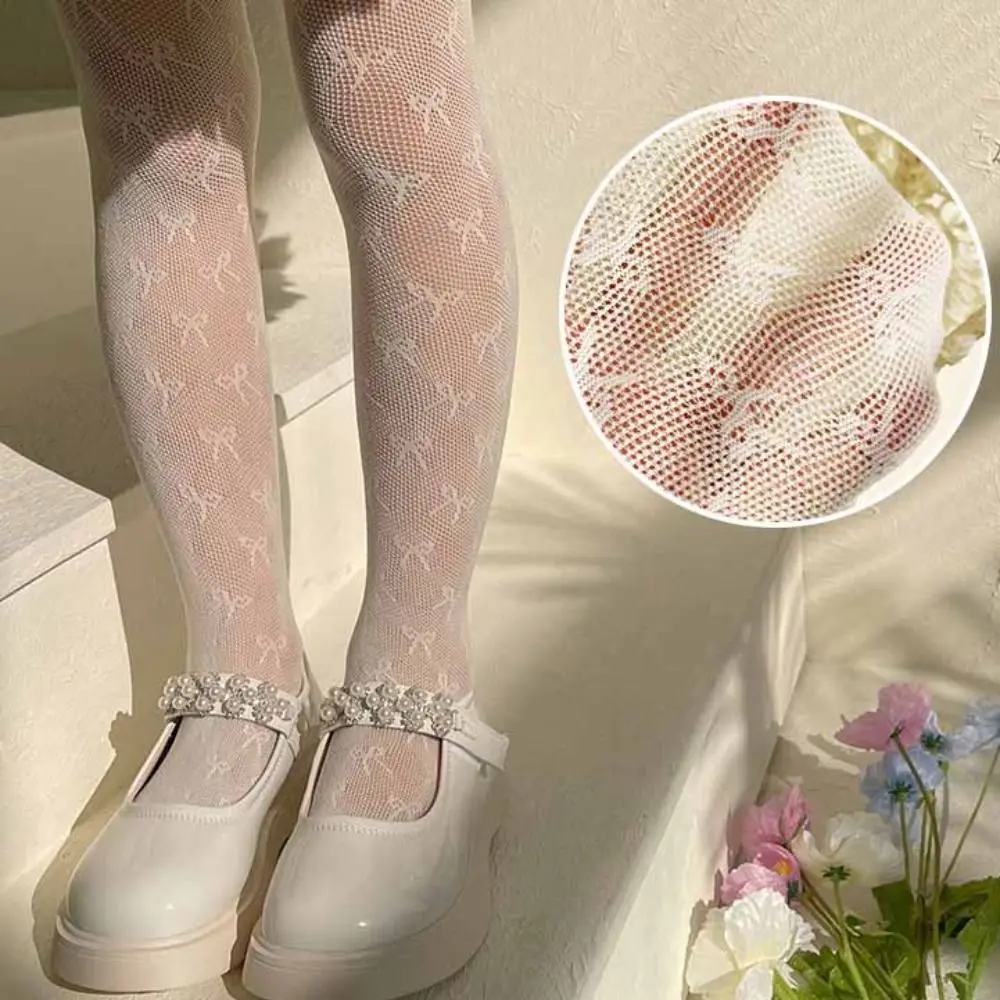 Kids Pantyhose Kids Leggings Bow Children Summer Mesh