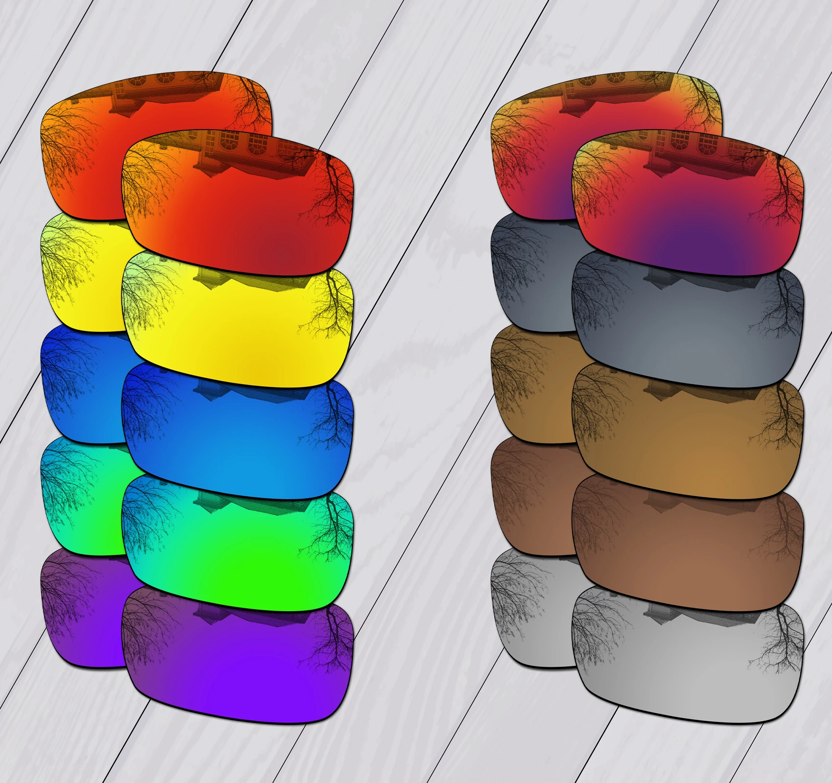 Lenti Di Ricambio Potenziate Polarizzate E.O.S Per Occhiali Oakley Servo 53Mm Ox1066-Scelta Multipla