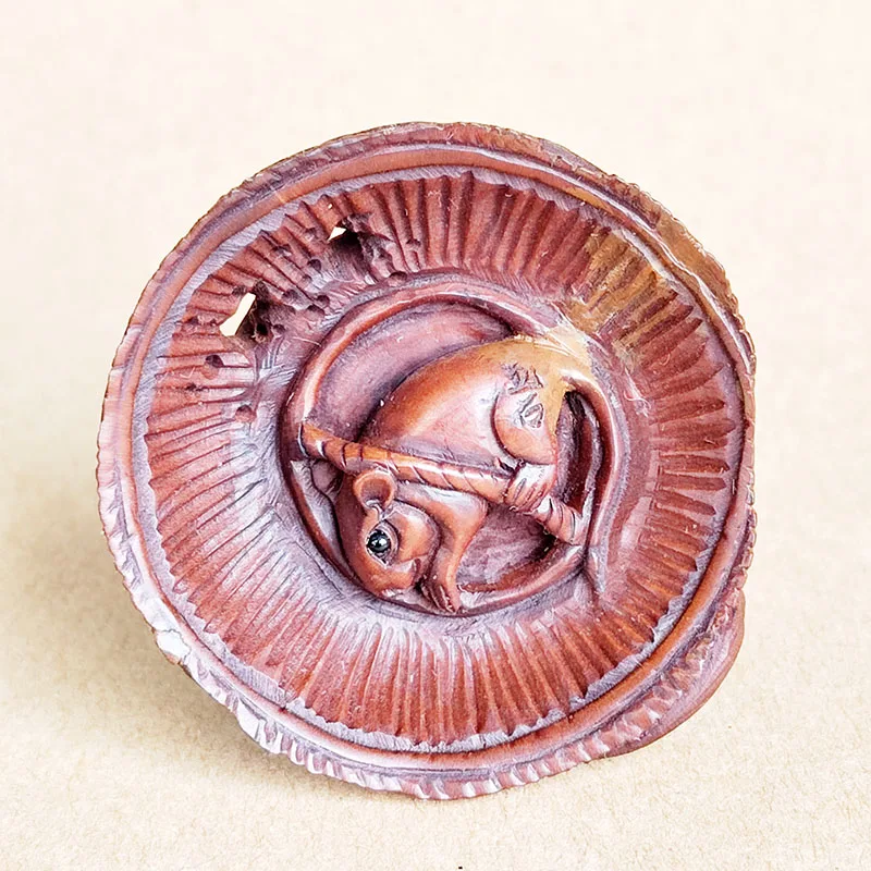 天然素材　根付 GX869 - 20 年物 2 インチ手彫りツゲの根付 - AliExpress