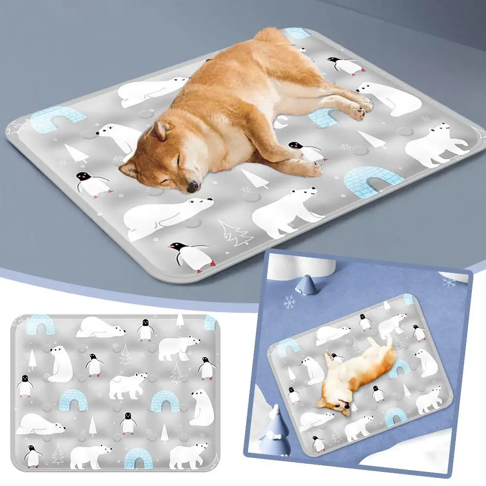 Dog Mat Cooling Summer Pad Mat For Dogs Cat Blanket Breathable Washable Soft Ice Gel Pet Cushion Cat Cool Cushion Pet Ice N X1W1 2