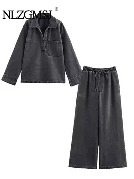Women Denim Two-Piece Set 1