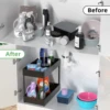 Under Sink Storage Organizer 2 Tier Drawer Multipurpose Rack Cabinet Under Sink Storage Rack Bathroom Kitchen Organizer 3